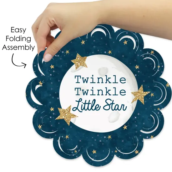Big Dot of Happiness Twinkle Twinkle Little Star - Baby Shower or Birthday Party Round Table Decorations - Paper Chargers - Place Setting For 12 {6}