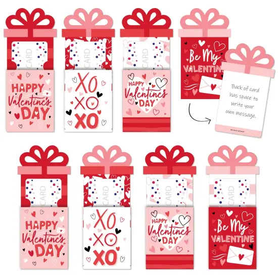 Big Dot of Happiness Assorted Happy Valentine&rsquo;s Day - Valentine Hearts Party Money and Gift Card Sleeves - Nifty Gifty Card Holders - Set of 8 {1}