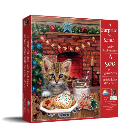 Sunsout A Surprise for Santa 500 pc Christmas Jigsaw Puzzle 37054 {3}