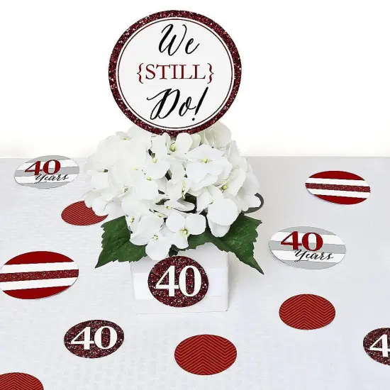 Big Dot of Happiness We Still Do - 40th Wedding Anniversary Giant Circle Confetti - Anniversary Party Decorations - Large Confetti 27 Count {7}