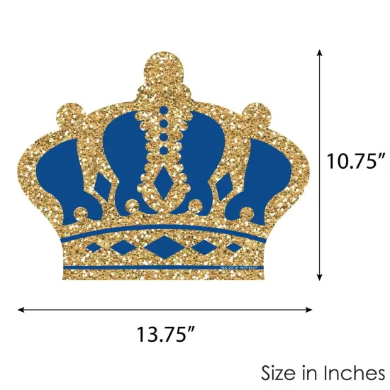 Big Dot of Happiness Royal Prince Charming - Hanging Porch Baby Shower or Birthday Party Outdoor Decorations - Front Door Decor - 1 Piece Sign {7}
