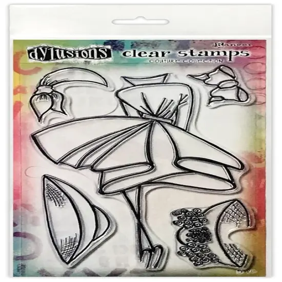 Dyan Reaveley's Dylusions Couture Stamp Set-Walk In The Park {1}