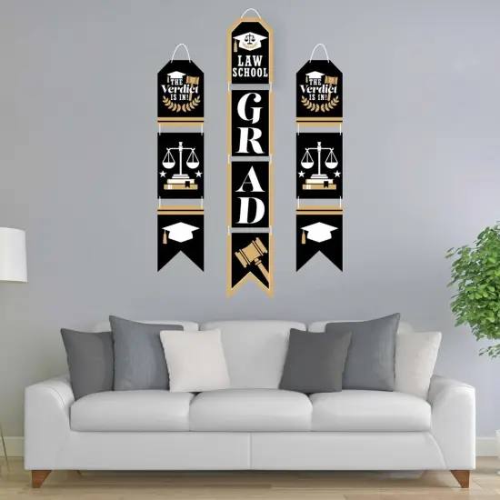 Big Dot of Happiness Law School Grad - Hanging Vertical Paper Door Banners - Future Lawyer Graduation Party Wall Decoration Kit - Indoor Door Decor {4}