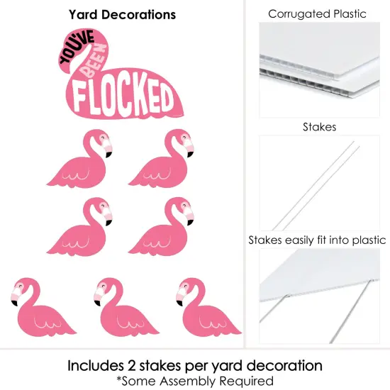 Big Dot of Happiness You've Been Flocked - Flamingo - Yard Sign and Outdoor Lawn Decorations - Funny Prank Yard Signs - Set of 8 {6}