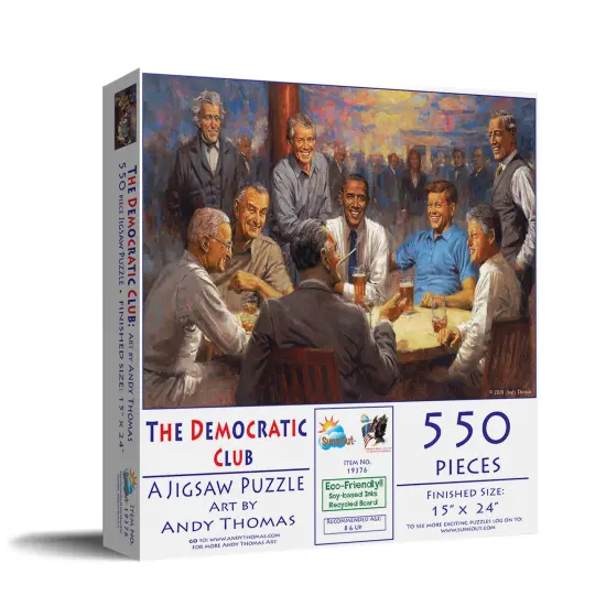 Sunsout The Democratic Club 550 pc Jigsaw Puzzle 19376 {3}