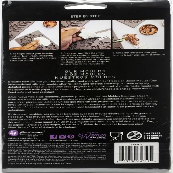 Prima Marketing Re-Design Mould 5"X8"X8mm-Winter Blooms {4}