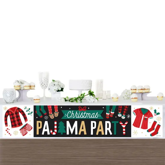Big Dot of Happiness Christmas Pajamas - Holiday Plaid PJ Party Decorations Party Banner {4}