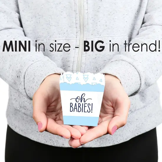 Big Dot of Happiness It's Twin Boys - Party Mini Favor Boxes - Blue Twins Baby Shower Treat Candy Boxes - Set of 12 {6}