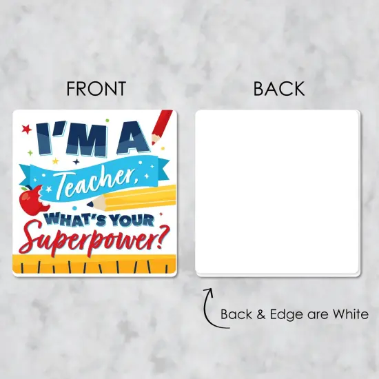 Big Dot of Happiness Thank You Teachers - Teacher Appreciation Decorations - Drink Coasters - Set of 6 {7}