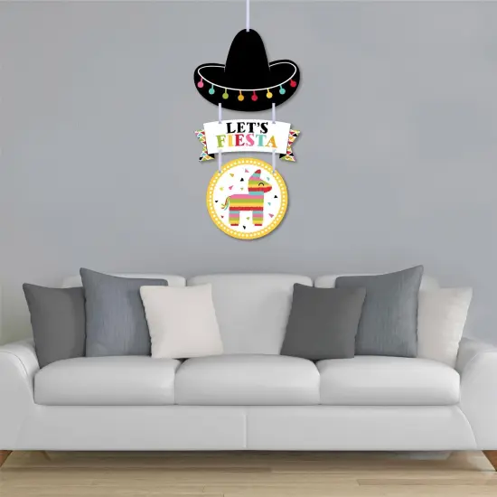 Big Dot of Happiness Let's Fiesta - Hanging Porch Fiesta Outdoor Decorations - Front Door Decor - 3 Piece Sign {4}