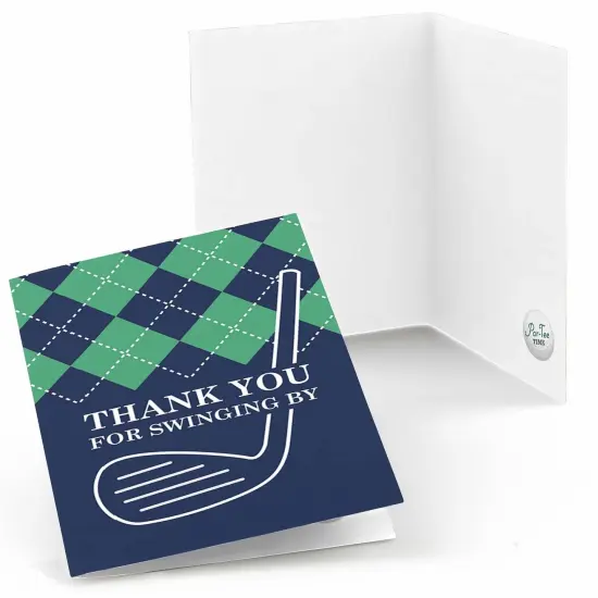 Big Dot of Happiness Par-Tee Time - Golf - Birthday or Retirement Party Thank You Cards (8 count) {1}