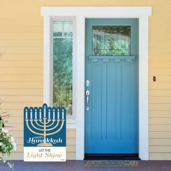 Big Dot of Happiness Happy Hanukkah - Party Decorations - Chanukah Welcome Yard Sign {6}