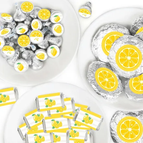 Big Dot of Happiness So Fresh - Lemon - Citrus Lemonade Party Candy Favor Sticker Kit - 304 Pieces {1}