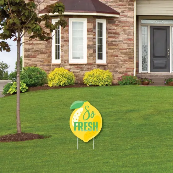 Big Dot of Happiness So Fresh - Lemon - Outdoor Lawn Sign - Citrus Lemonade Party Yard Sign - 1 Piece {4}