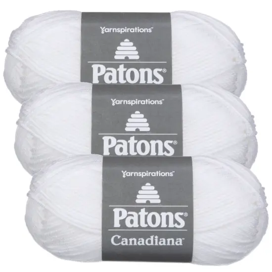 (Pack of 3) Patons Canadiana Yarn - Solids-White {1}