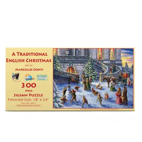 Sunsout A Traditional English Christmas 300 pc Christmas Jigsaw Puzzle 60617 {4}
