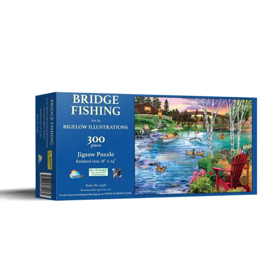 Sunsout Bridge Fishing 300 pc Jigsaw Puzzle 31418 {3}