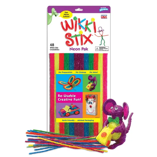 Wikki Stix 8" 48/Pkg-Neon {2}