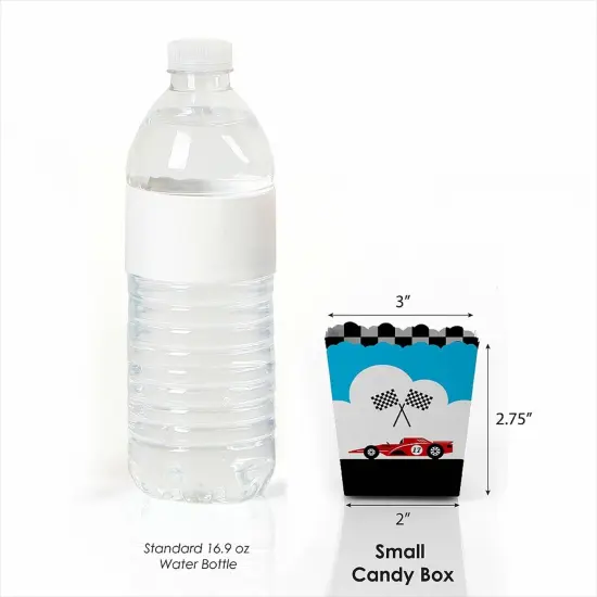 Big Dot of Happiness Let's Go Racing - Racecar - Party Mini Favor Boxes - Race Car Birthday Party or Baby Shower Treat Candy Boxes - Set of 12 {4}