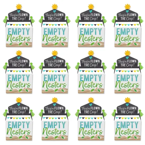 Big Dot of Happiness Empty Nesters - Treat Box Party Favors - Empty Nest Party Goodie Gable Boxes - Set of 12 {6}