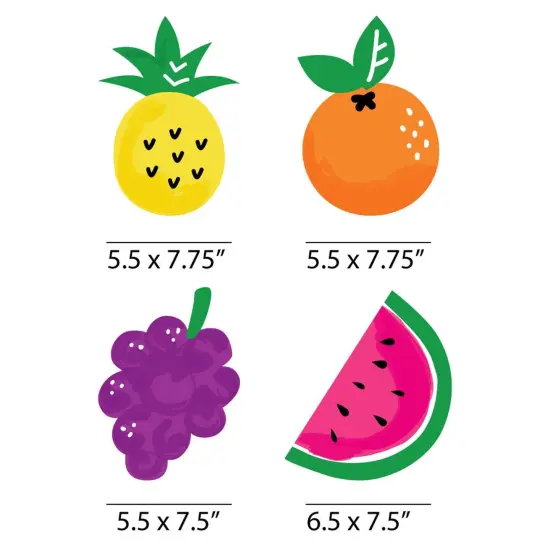 Big Dot of Happiness Tutti Fruity - Pineapple Grapes Pear & Watermelon Decor DIY Frutti Summer Baby Shower or Birthday Party Essentials - Set of 20 {6}