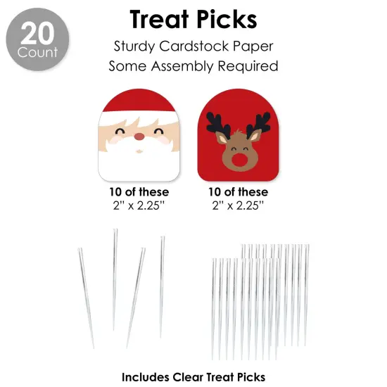 Big Dot of Happiness Jolly Santa Claus - Christmas Party Favors and Cupcake Kit - Fabulous Favor Party Pack - 100 Pieces {7}