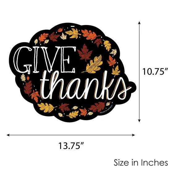 Big Dot of Happiness Give Thanks - Hanging Porch Thanksgiving Party Outdoor Decorations - Front Door Decor - 1 Piece Sign {7}