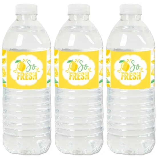 Big Dot of Happiness So Fresh - Lemon - Citrus Lemonade Party Water Bottle Sticker Labels - Set of 20 {1}