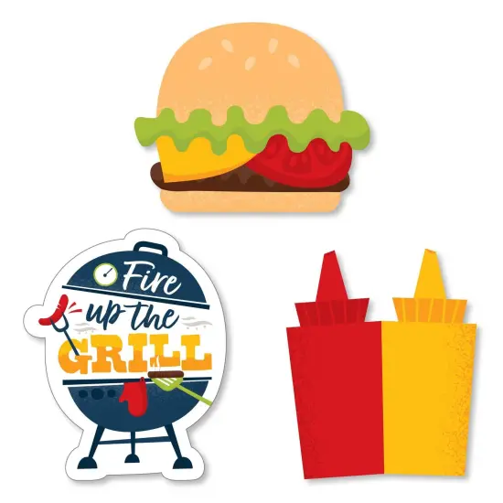 Big Dot of Happiness Fire Up the Grill - DIY Shaped Summer BBQ Picnic Party Cut-Outs - 24 Count {1}