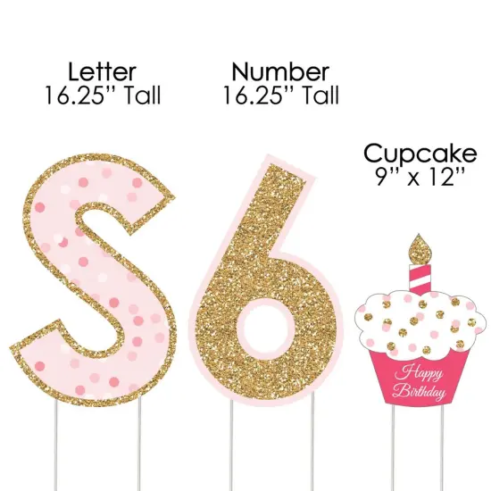 Big Dot of Happiness Sweet 16 - Yard Sign Outdoor Lawn Decorations - Happy Birthday Yard Signs {7}