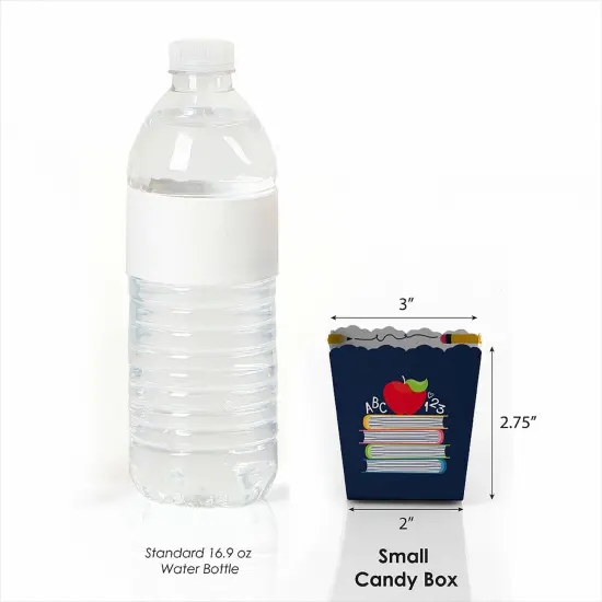 Big Dot of Happiness Back to School - Party Mini Favor Boxes - First Day of School Classroom Decorations and Treat Candy Boxes - Set of 12 {3}