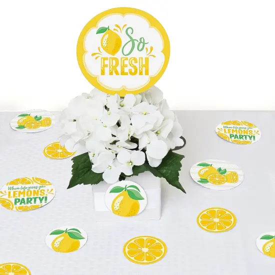 Big Dot of Happiness So Fresh - Lemon - Citrus Lemonade Party Giant Circle Confetti - Party Decorations - Large Confetti 27 Count {7}
