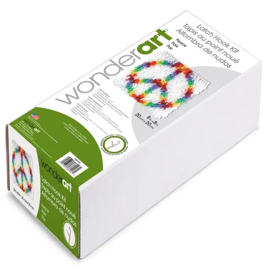 Wonderart Latch Hook Kit 8"X8"-Peace {2}