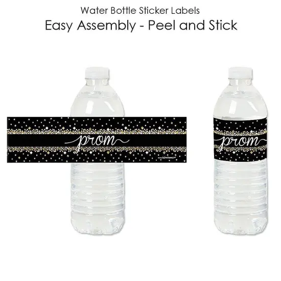 Big Dot of Happiness Prom - Prom Night Party Water Bottle Sticker Labels - Set of 20 {3}
