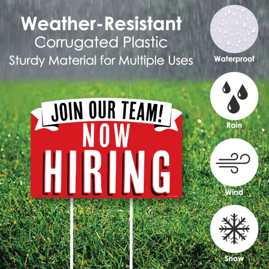 Big Dot of Happiness Now Hiring - Business Yard Sign Lawn Decorations - Party Yardy Sign {6}