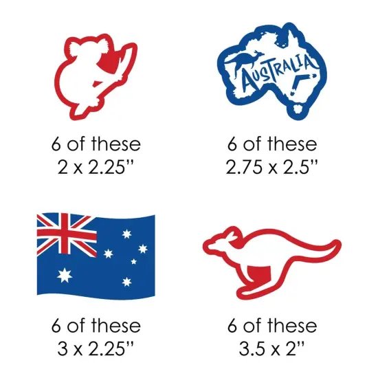 Big Dot of Happiness Australia Day - Paper Straw Decor - G'Day Mate Aussie Party Striped Decorative Straws - Set of 24 {3}