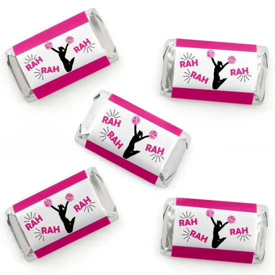 Big Dot of Happiness We've Got Spirit - Cheerleading - Mini Candy Bar Wrapper Stickers - Birthday Party or Cheerleader Party Small Favors - 40 Count {1}