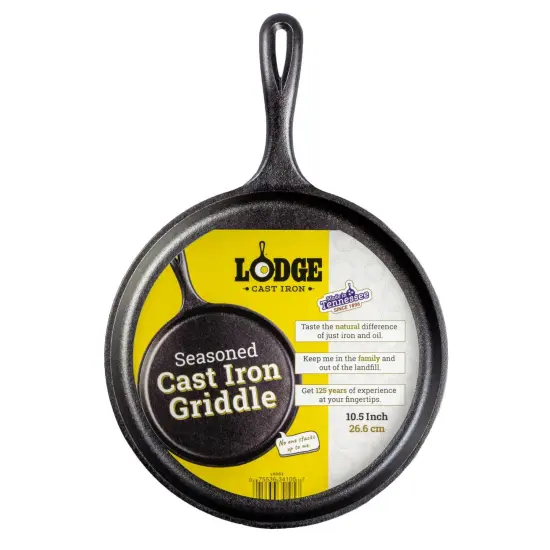 Lodge Logic Cast Iron Old-Style Round Griddle {1}