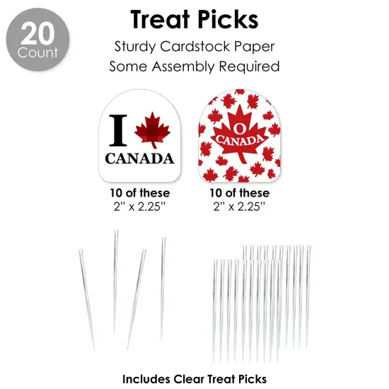 Big Dot of Happiness Canada Day - Canadian Party Favors and Cupcake Kit - Fabulous Favor Party Pack - 100 Pieces {7}