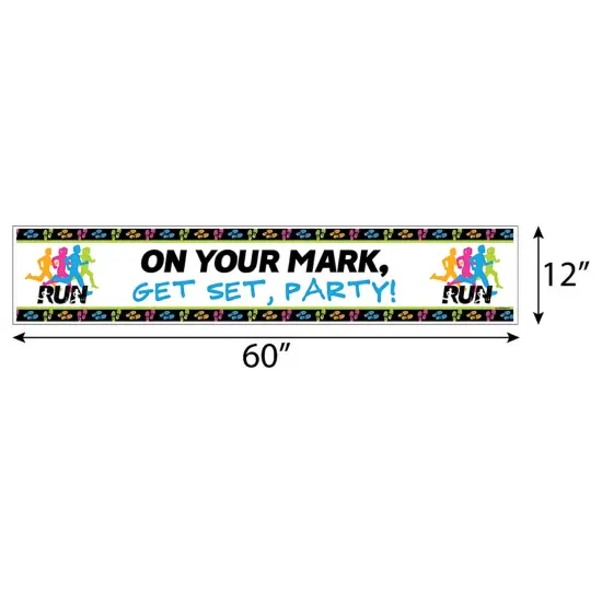 Big Dot of Happiness Set the Pace - Running - Track, Cross Country or Marathon Party Decorations Party Banner {3}