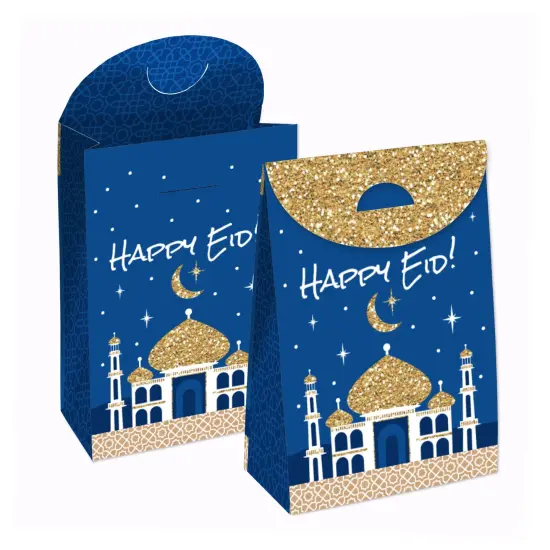 Big Dot of Happiness Eid Mubarak Gift Favor Bags - Happy Eid - Ramadan Party Goodie Boxes - Set of 12 {1}