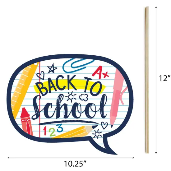 Big Dot of Happiness Back to School - First Day of School Classroom Decorations and Photo Booth Props Kit - 20 Count {7}