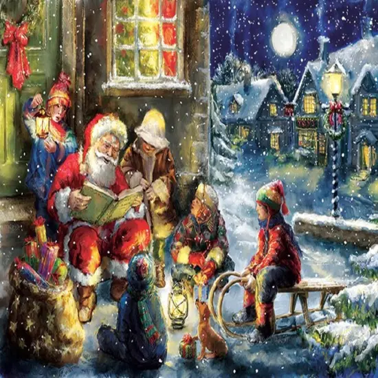 Sunsout Gather Round 300 pc Christmas Jigsaw Puzzle 60671 {1}
