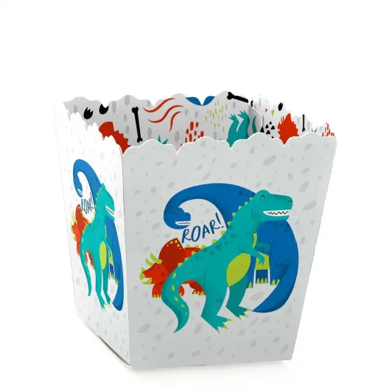 Big Dot of Happiness Roar Dinosaur - Party Mini Favor Boxes - Dino Mite T-Rex Baby Shower or Birthday Party Treat Candy Boxes - Set of 12 {1}