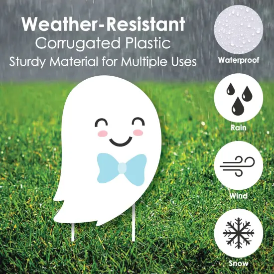 Big Dot of Happiness Boo-y or Ghoul - Yard Sign and Outdoor Lawn Decorations - Halloween Gender Reveal Party Yard Signs - Set of 8 {4}