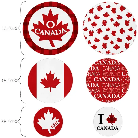 Big Dot of Happiness Canada Day - Canadian Party Giant Circle Confetti - Party Decorations - Large Confetti 27 Count {3}