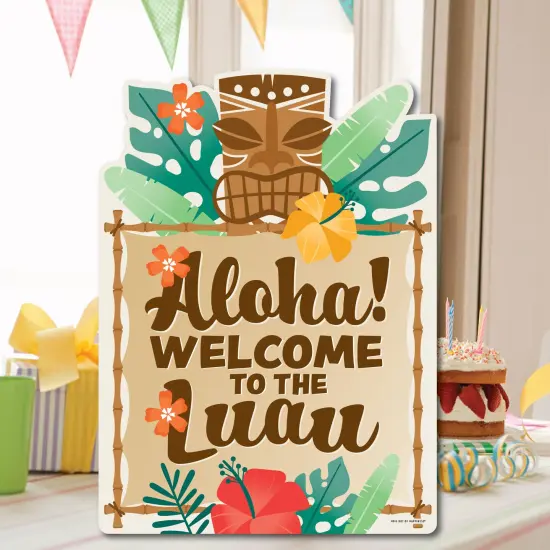 Big Dot of Happiness Tropical Luau - Party Decorations - Hawaiian Beach Party Welcome Yard Sign {7}