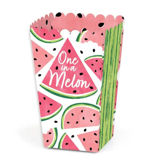 Big Dot of Happiness Sweet Watermelon - Fruit Party Favor Popcorn Treat Boxes - Set of 12 {1}