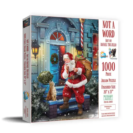 Sunsout Not a Word 1000 pc Christmas Jigsaw Puzzle 60688 {3}