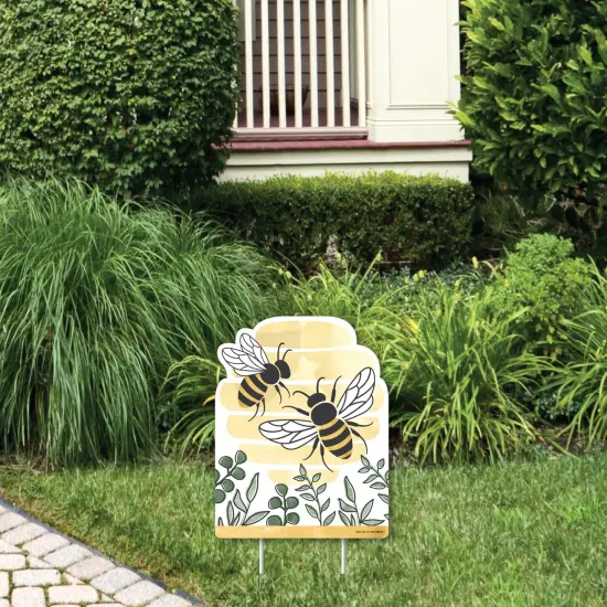 Big Dot of Happiness Little Bumblebee - Outdoor Lawn Sign - Bee Baby Shower or Birthday Party Yard Sign - 1 Piece {1}